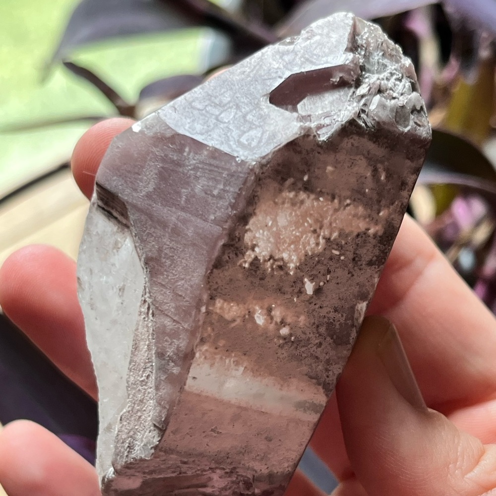 Pink lithium Quartz Crystal